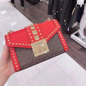 MK Rose SM Crossbody Bag Dark Red Multi